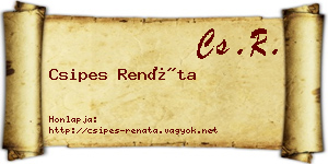 Csipes Renáta névjegykártya